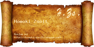 Homoki Zsolt névjegykártya